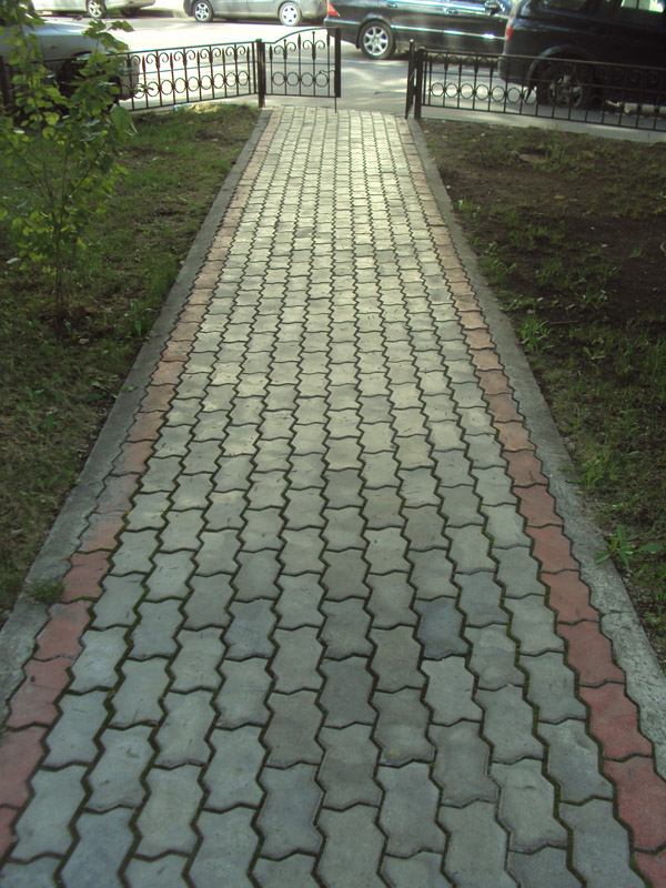 Мощение дорожек с подготовкой основания для пешеходов
