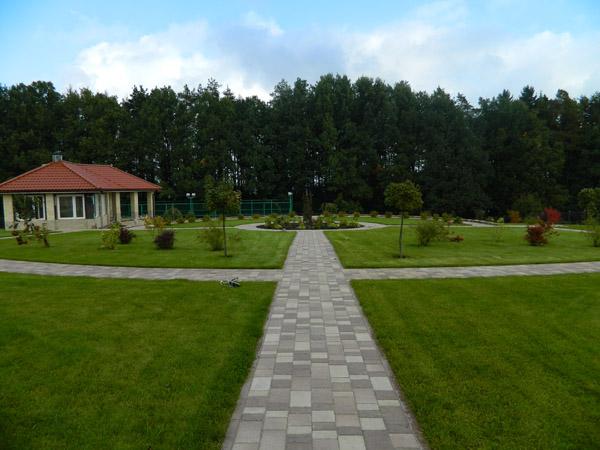 Мощение дорожек с подготовкой основания для пешеходов